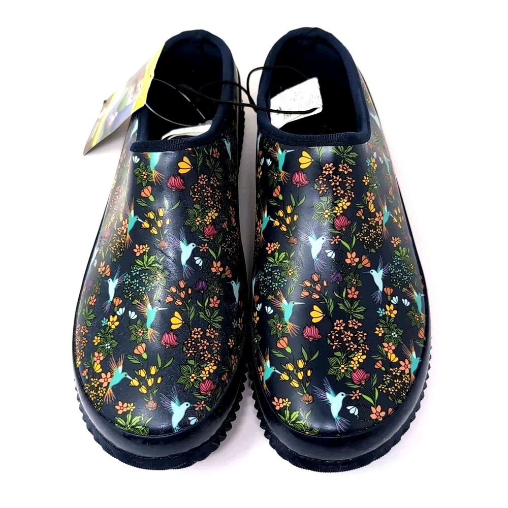 Western Chief Hummingbird Clog Rubber Slip-on Garden Shoes Womens 9 Navy NEW NWT - Picture 5 of 10